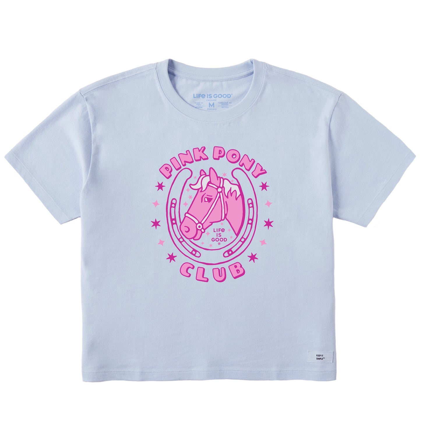 Women's Pink Pony Club Short Sleeve Crusher Boxy Tee