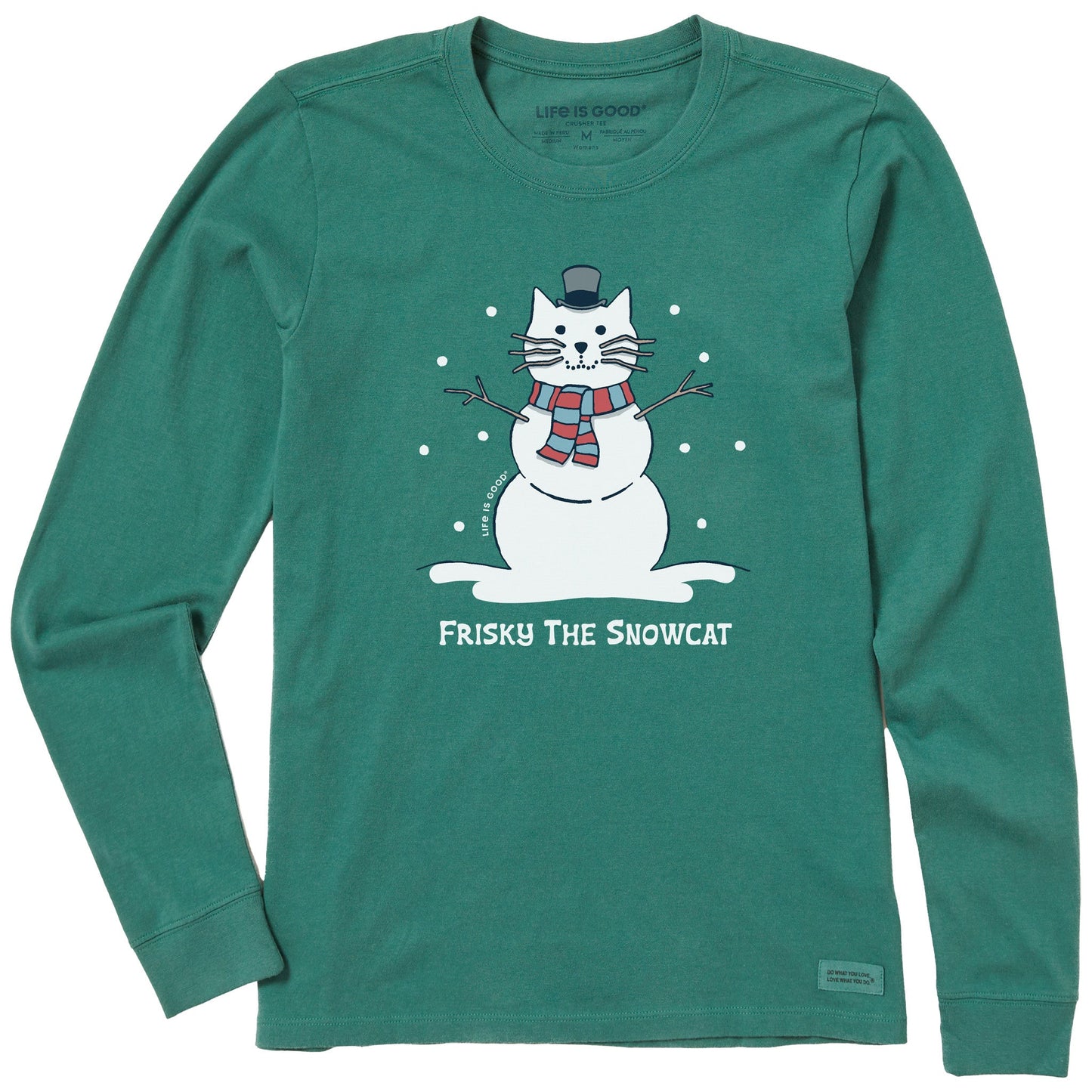 Women's Frisky the Snowcat Long Sleeve Crusher Tee