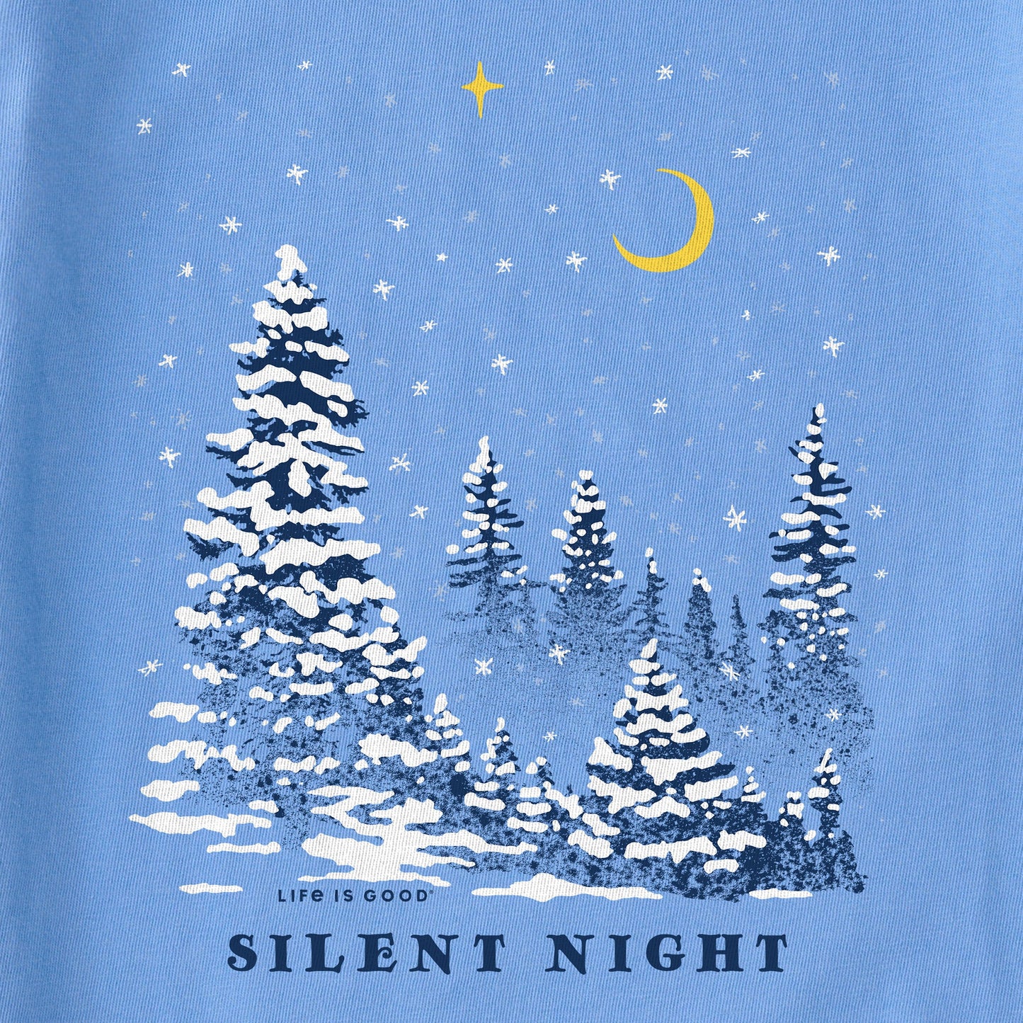 Women's Silent Snowy Night Long Sleeve Crusher Tee
