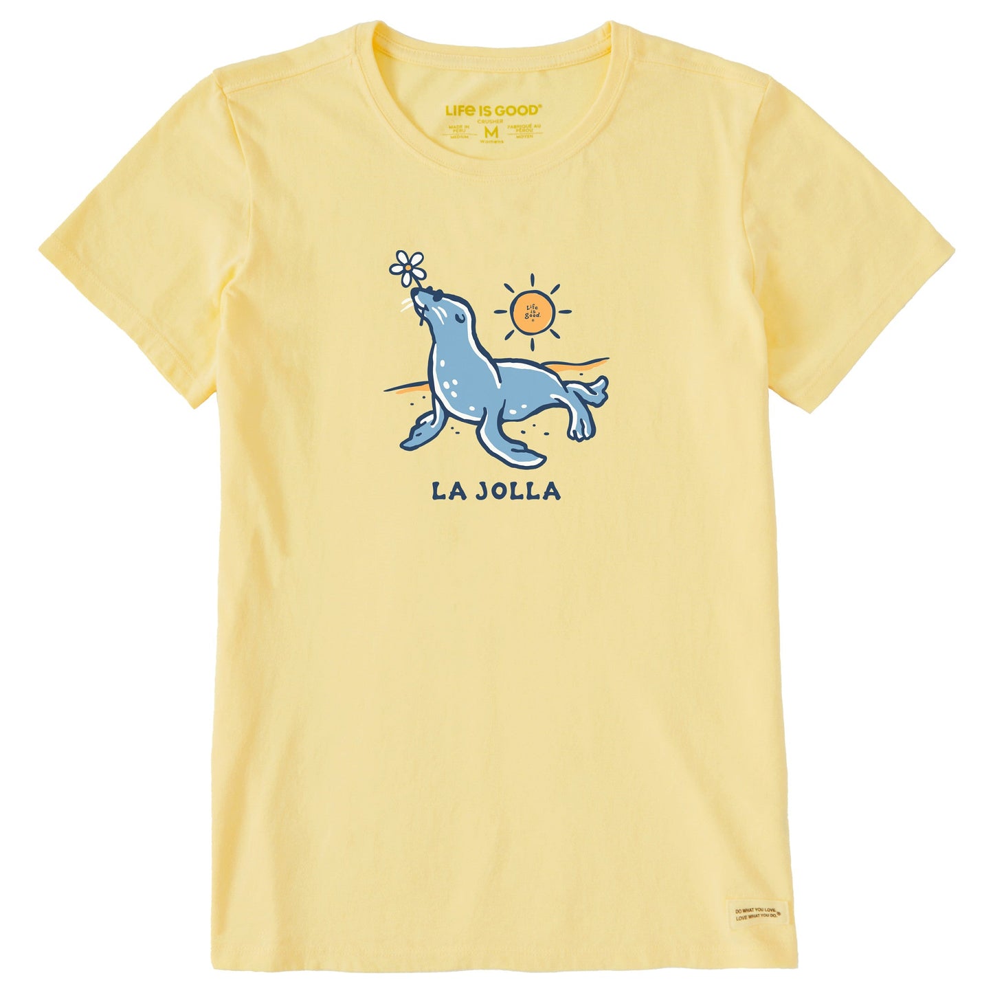 Women's Sea Lion Daisy La Jolla Short Sleeve Crusher Tee