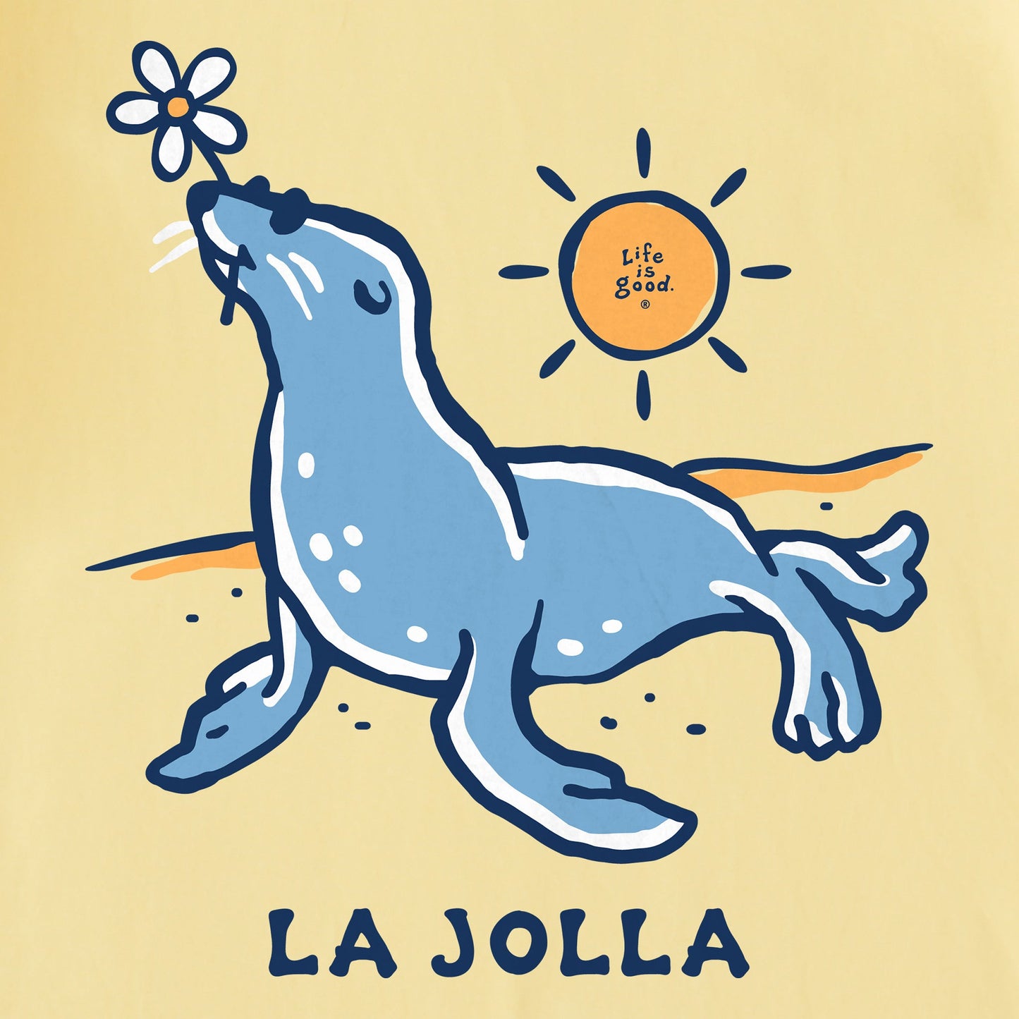 Women's Sea Lion Daisy La Jolla Short Sleeve Crusher Tee