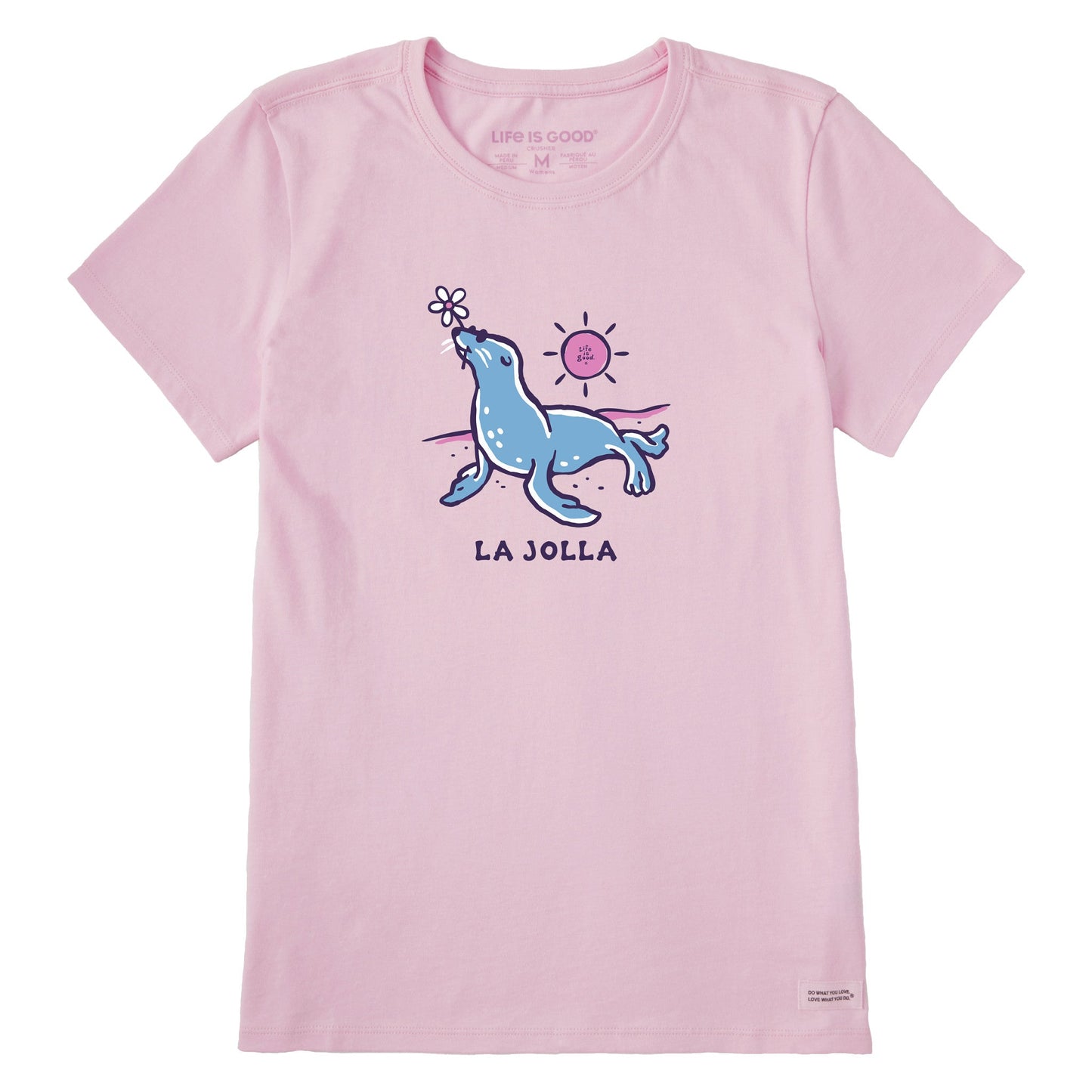 Women's Sea Lion Daisy La Jolla Short Sleeve Crusher Tee