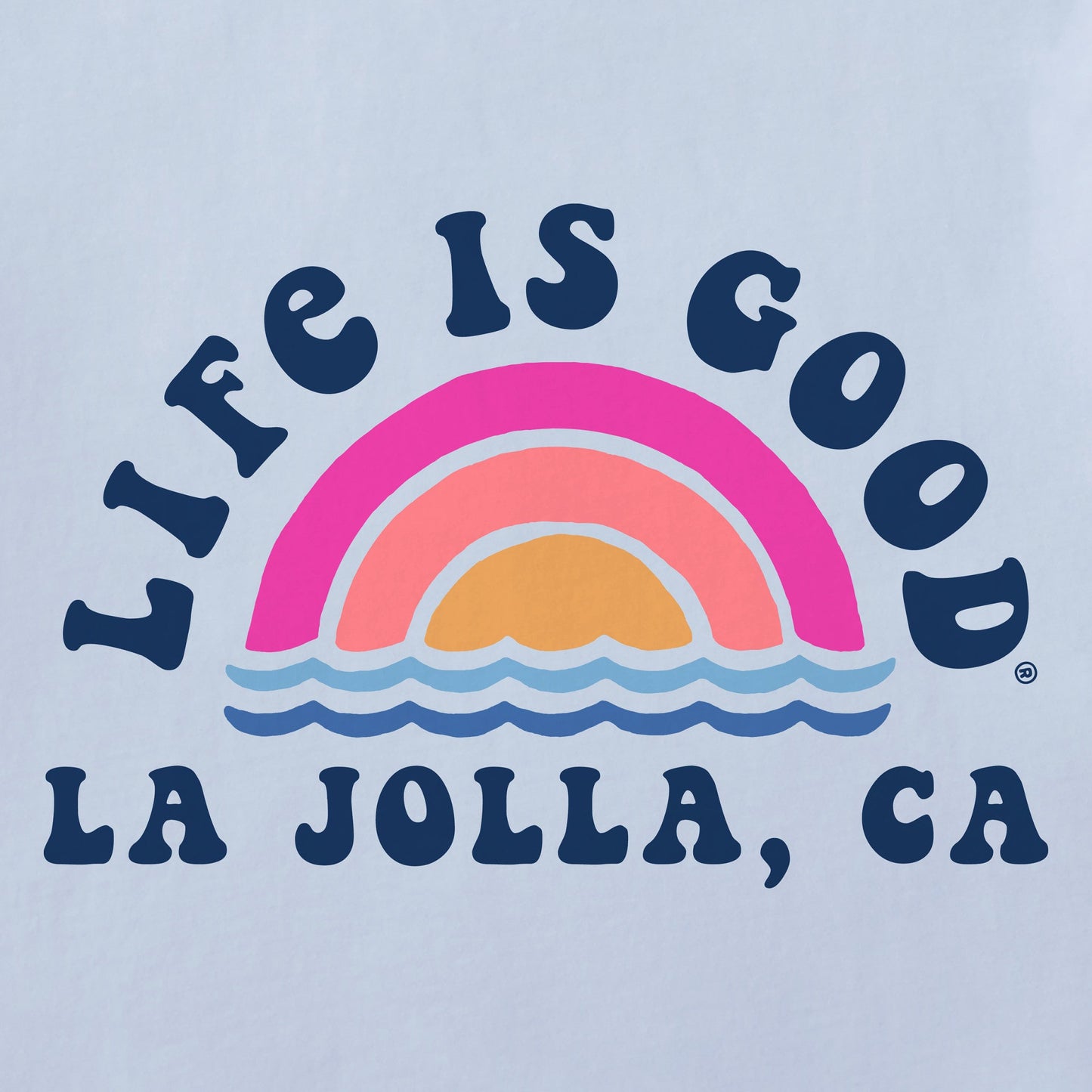 Women's ND Rainbow Sunset La Jolla Short Sleeve Crusher Tee