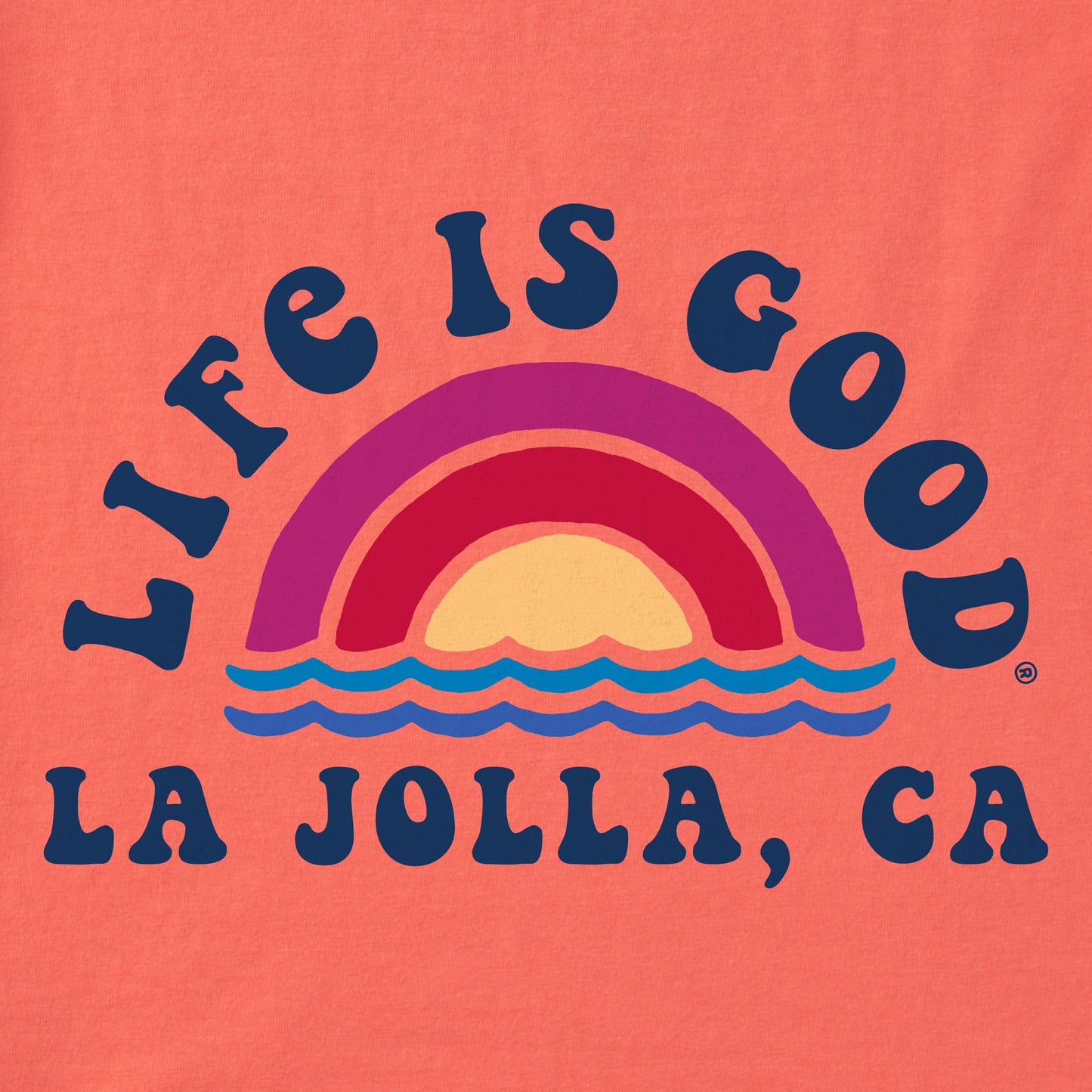 Women's ND Rainbow Sunset La Jolla Short Sleeve Crusher Tee