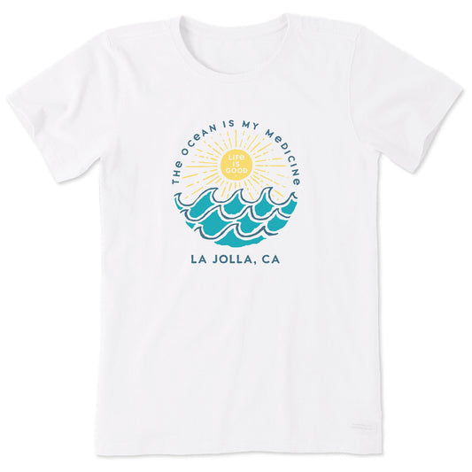 Women's ND Ocean is my Medicine La Jolla Short Sleeve Crusher Tee
