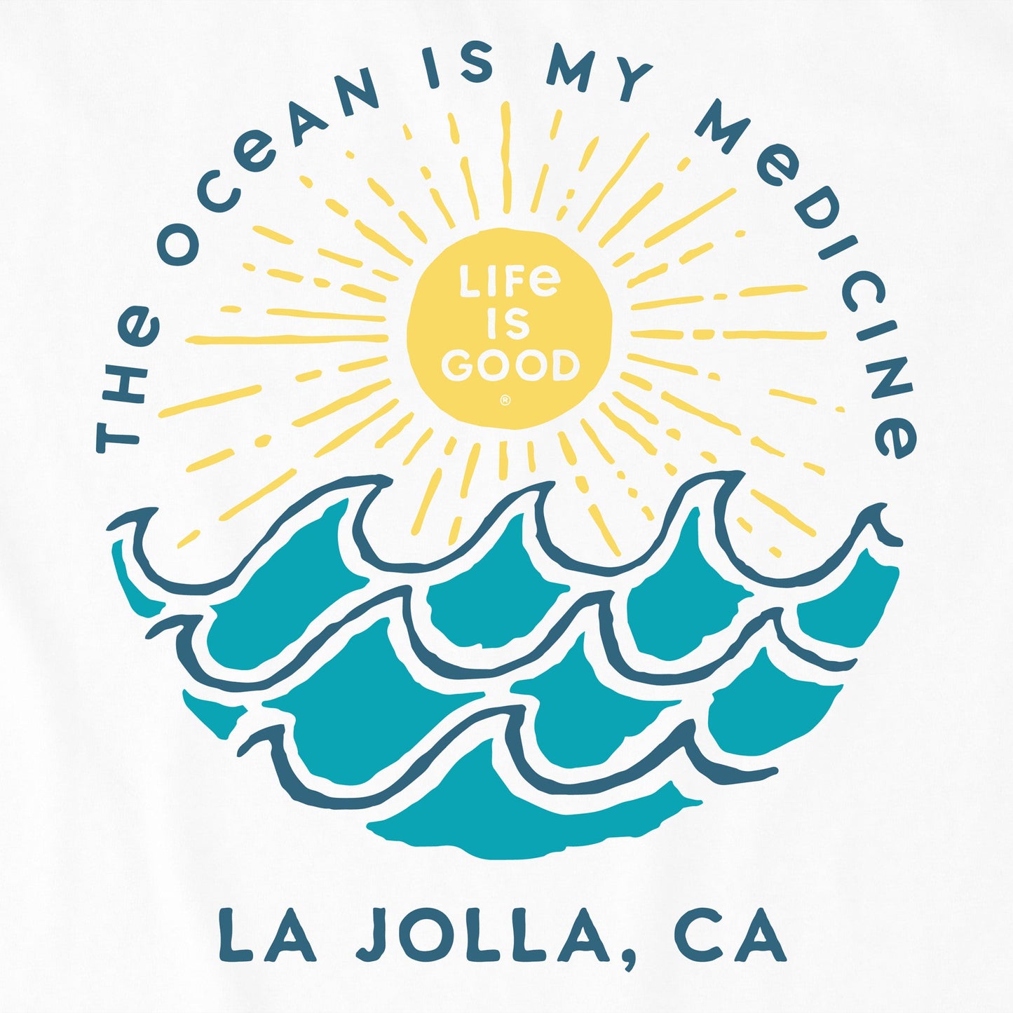 Women's ND Ocean is my Medicine La Jolla Short Sleeve Crusher Tee