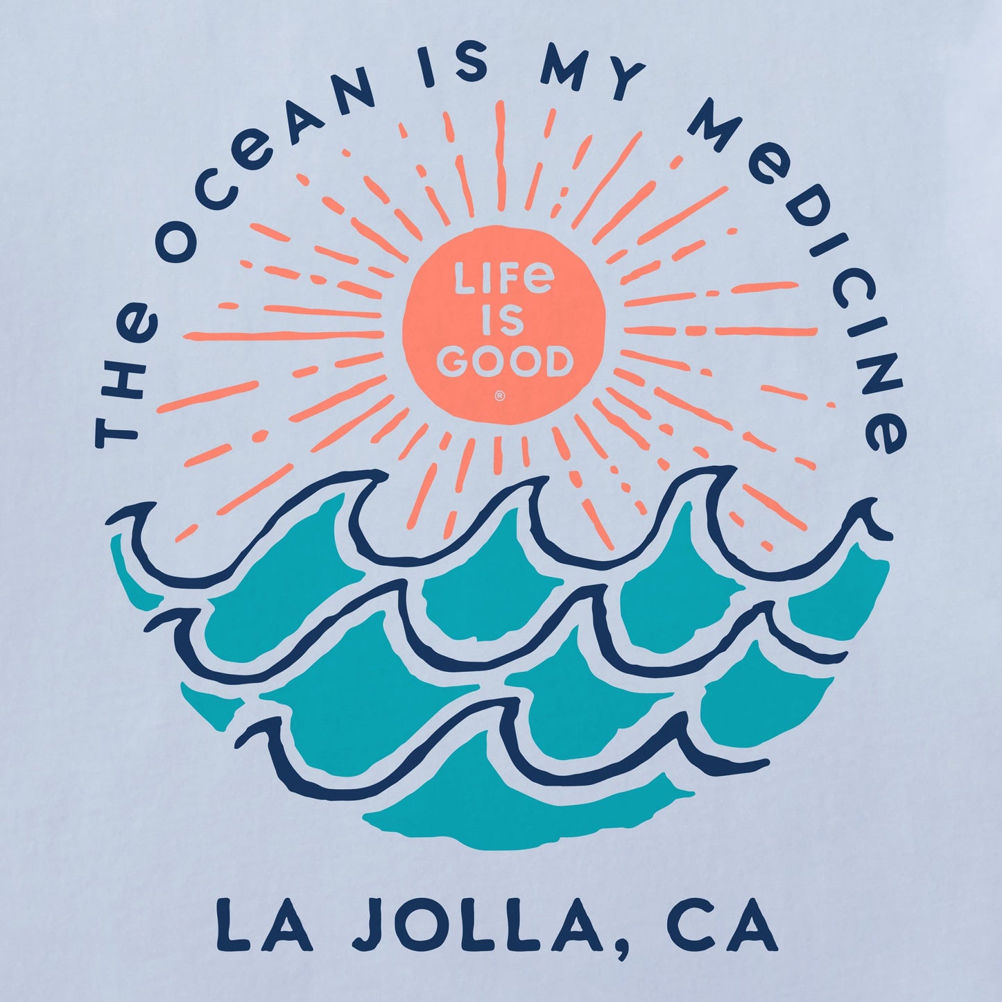 Women's ND Ocean is my Medicine La Jolla Short Sleeve Crusher Tee