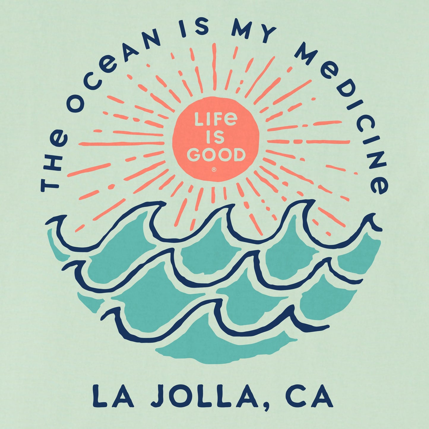 Women's ND Ocean is my Medicine La Jolla Short Sleeve Crusher Tee