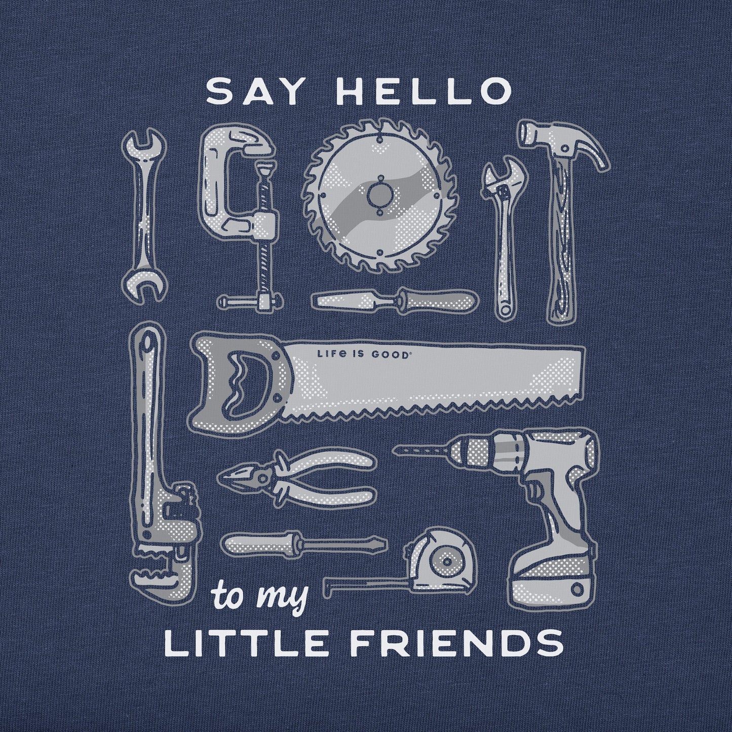 Men's Say Hello to My Little Friends Tools Long Sleeve Crusher Tee