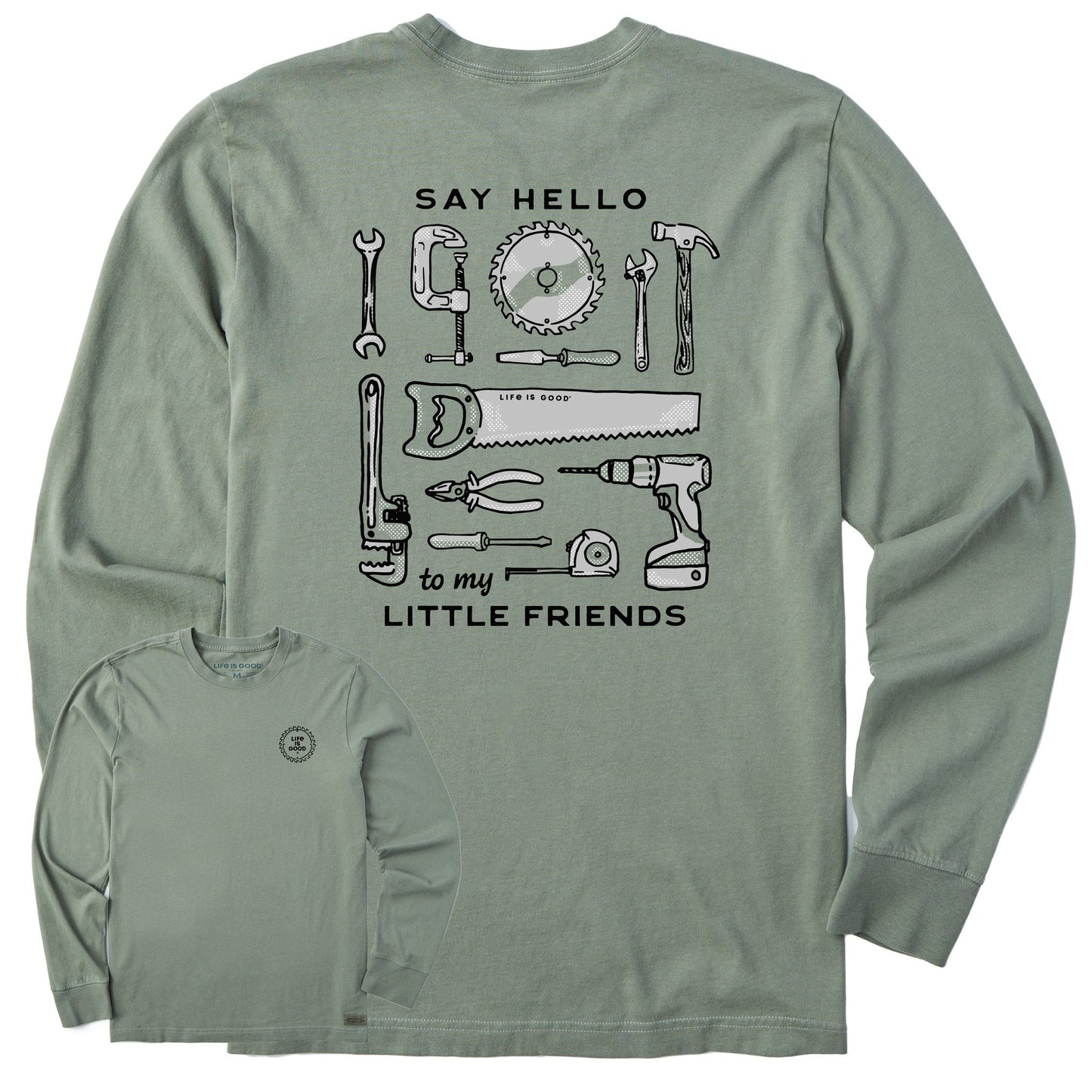 Men's Say Hello to My Little Friends Tools Long Sleeve Crusher Tee
