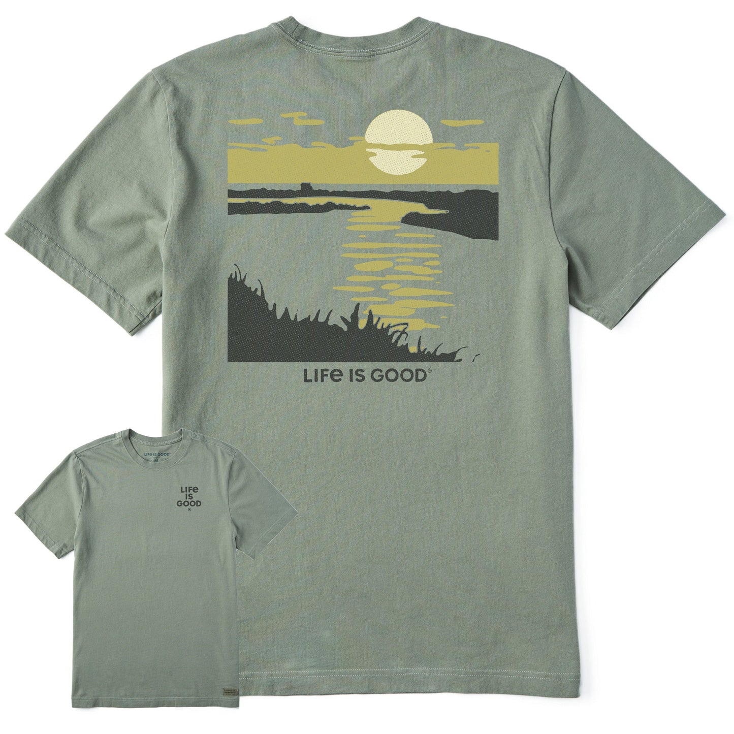 Men's Sunset over the Grass Short Sleeve Crusher Tee