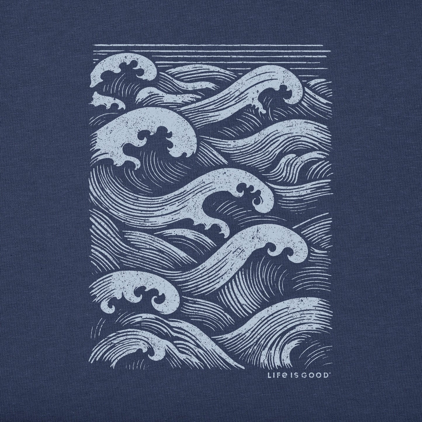 Men's Ocean Waves Short Sleeve Crusher Tee