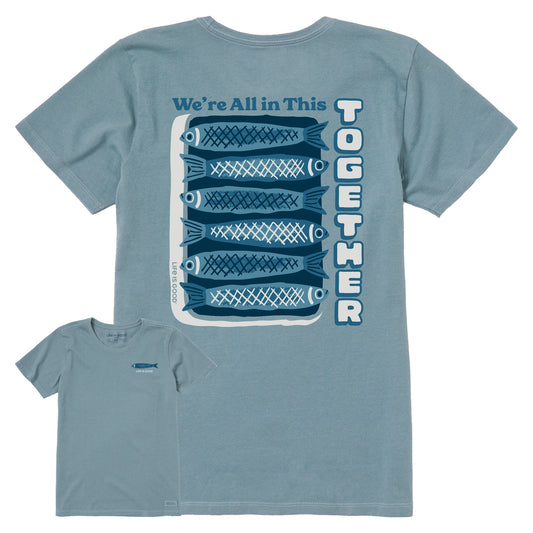 Women's We're All in This Together Fish Short Sleeve Crusher Tee