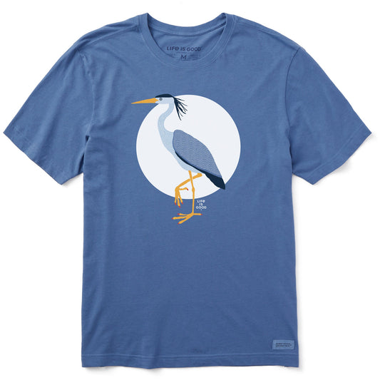 Men's Lone Heron Short Sleeve Crusher Tee