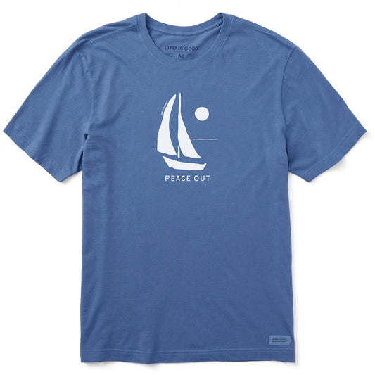 Men's Peace Out Sailboat Short Sleeve Crusher Tee