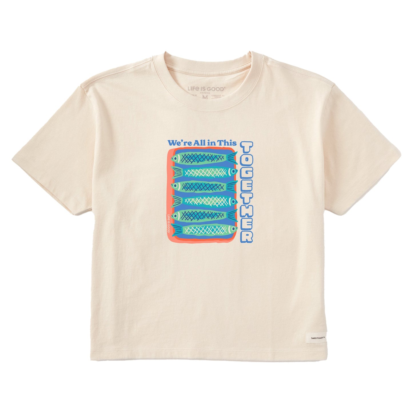 Women's We're All in This Together Fish Short Sleeve Crusher Boxy Tee