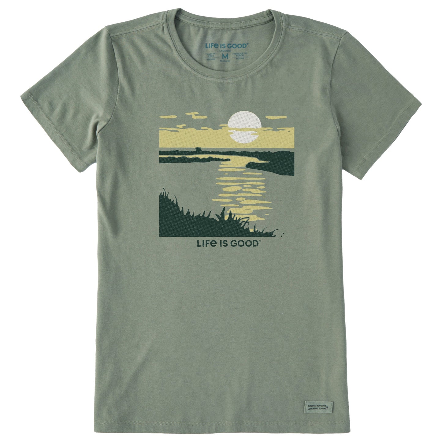Women's Sunset over the Grass Short Sleeve Crusher Tee