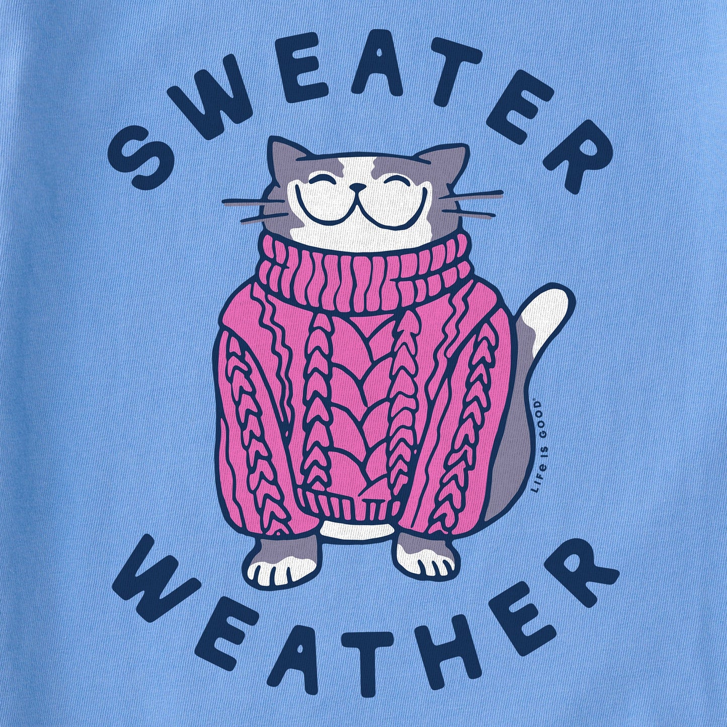 Women's Sweater Weather Cat Simply True Crew