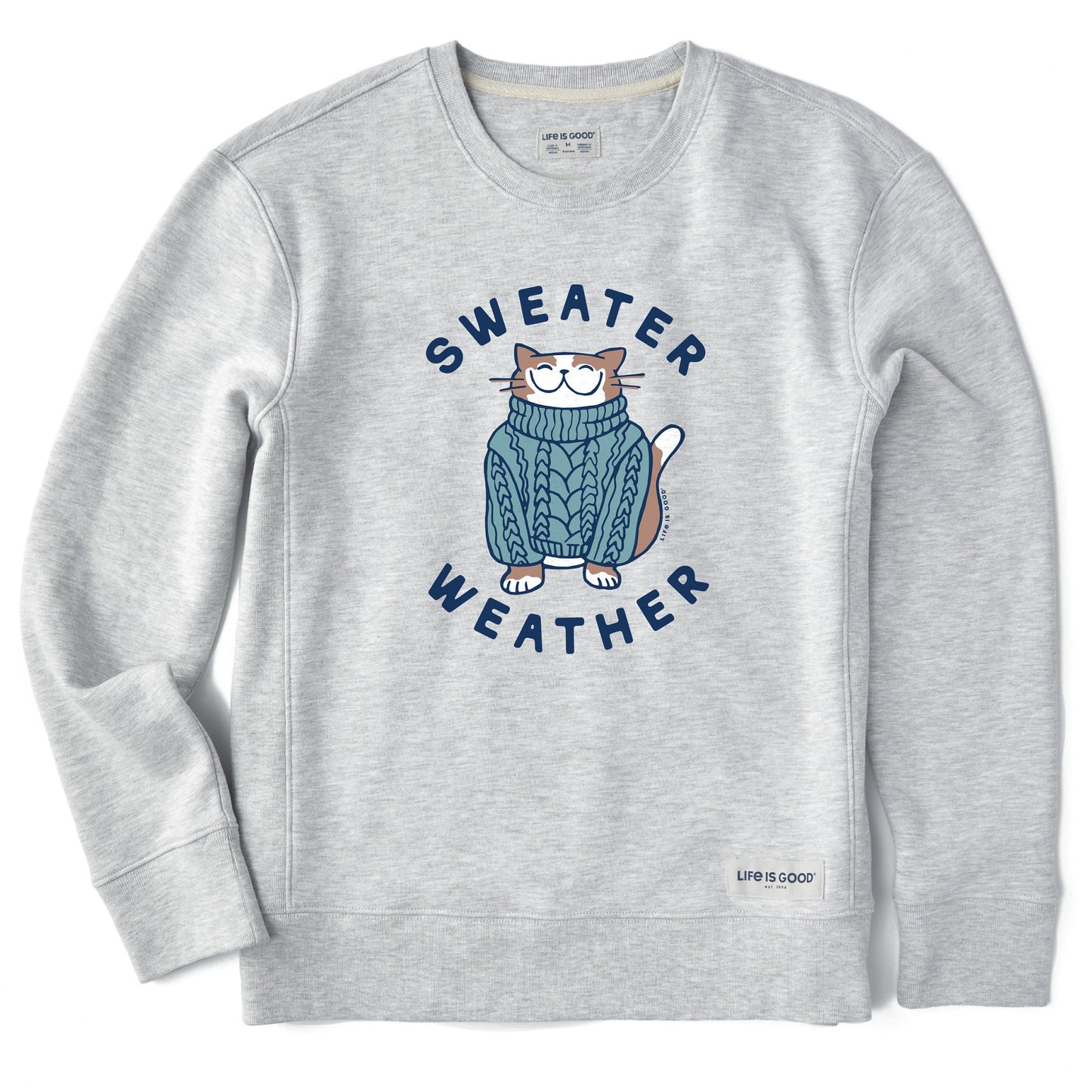 Women's Sweater Weather Cat Simply True Crew
