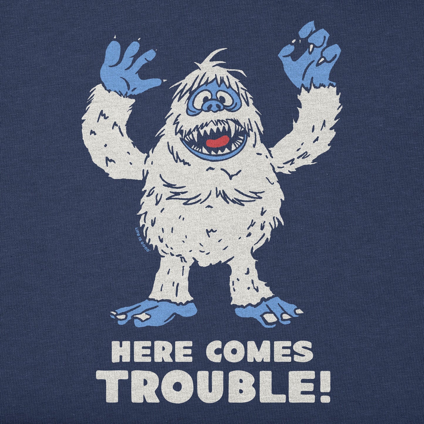 Men's Bumble Here Comes Trouble Long Sleeve Crusher Tee