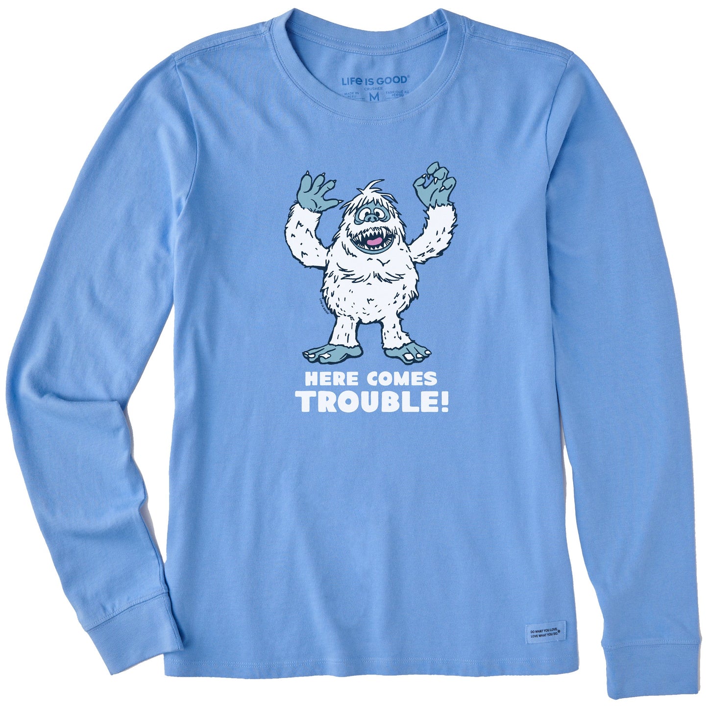 Women's Bumble Here Comes Trouble Long Sleeve Crusher Tee