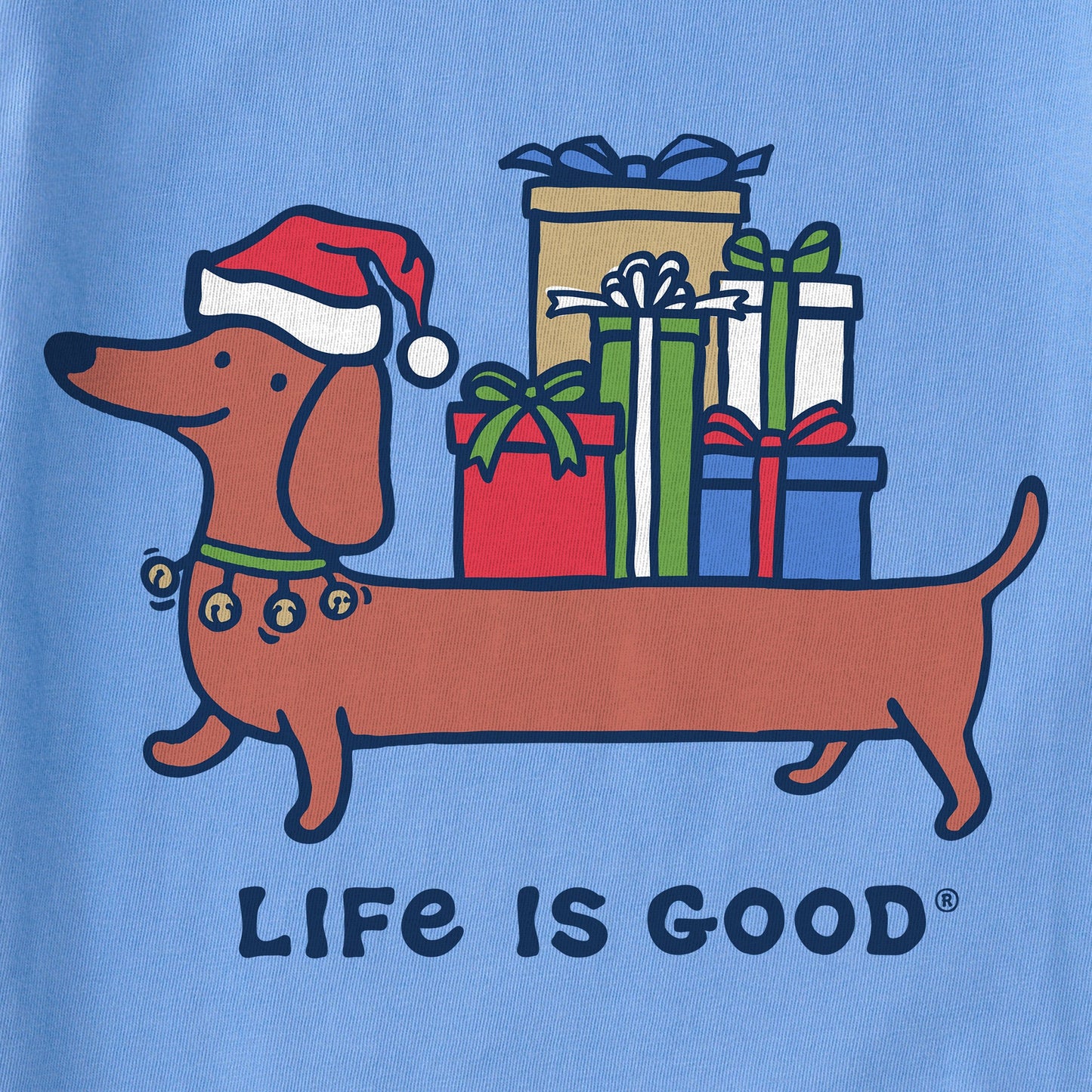 Women's Christmas Dachshund Long Sleeve Crusher Tee