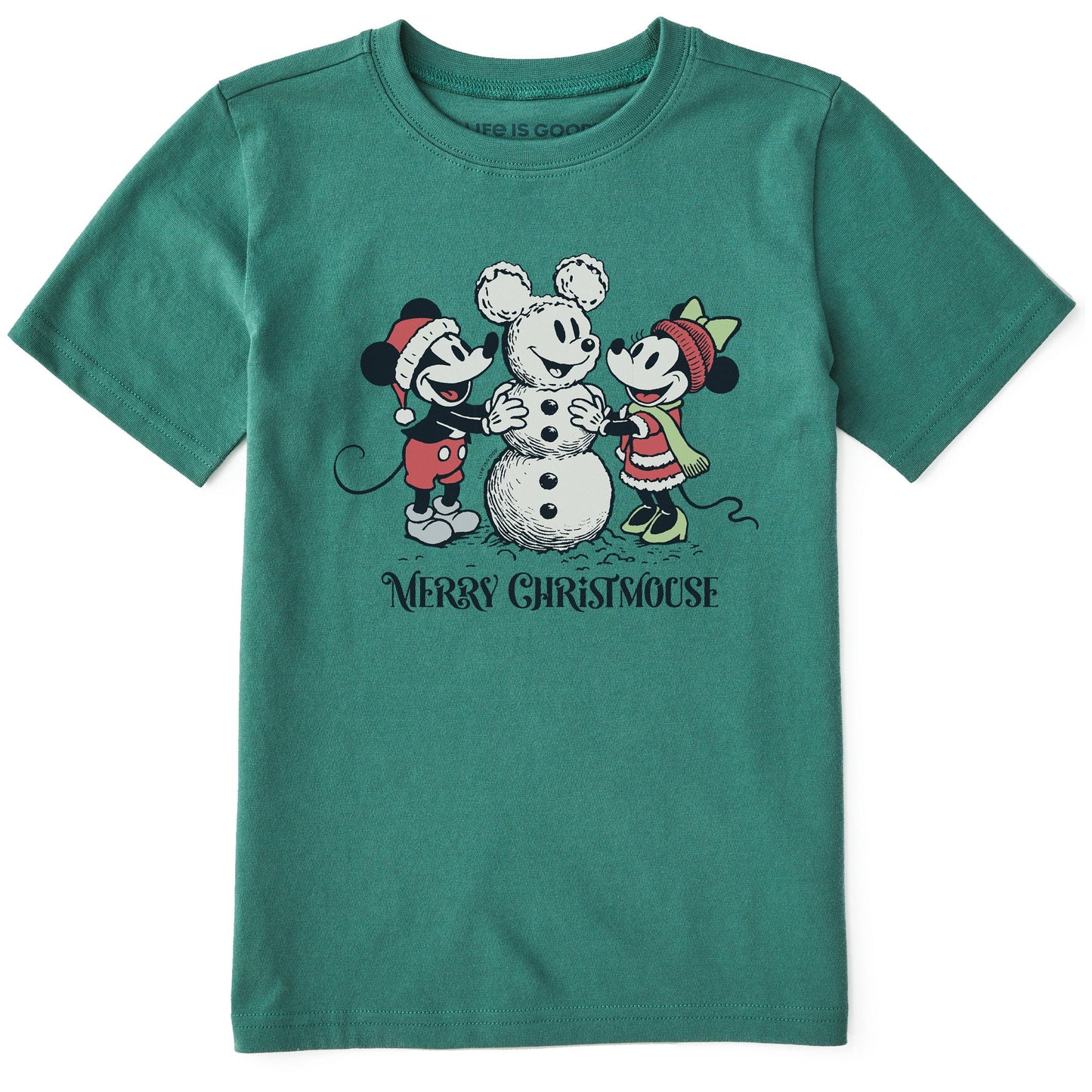 Kids Merry Christmouse Short Sleeve Crusher Tee