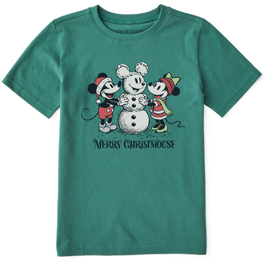 Kids Merry Christmouse Short Sleeve Crusher Tee