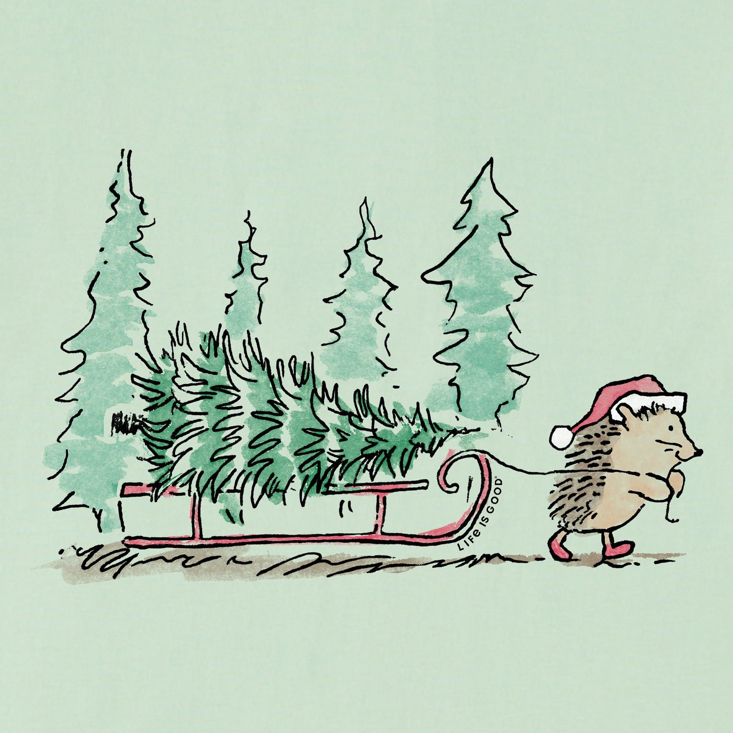 Kids Hedgehog Sled Short Sleeve Crusher Tee