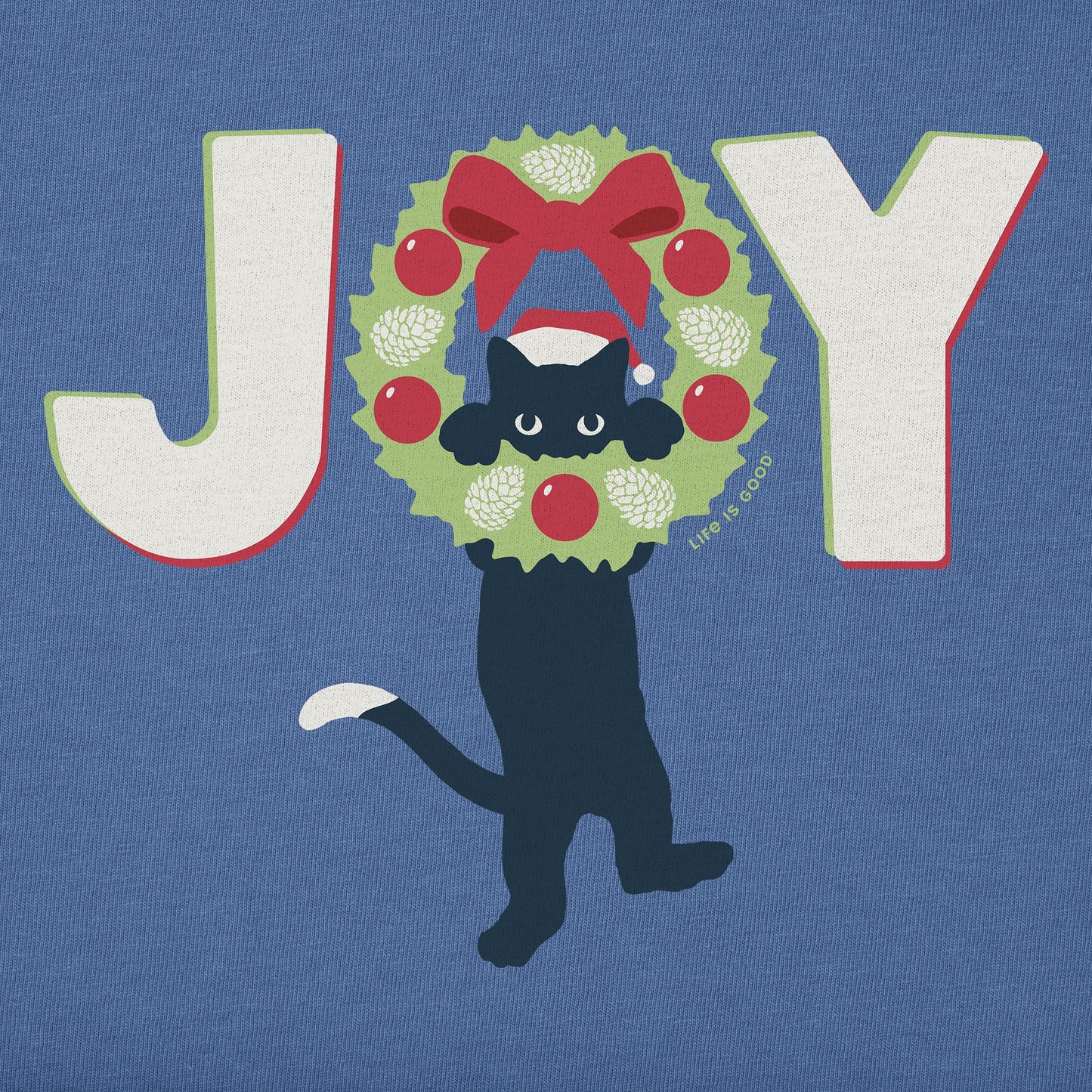 Kids Joy Cat Wreath Short Sleeve Crusher Tee