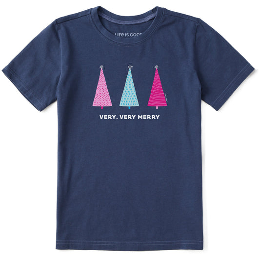 Kids Very, Very Merry Trees Short Sleeve Crusher Tee