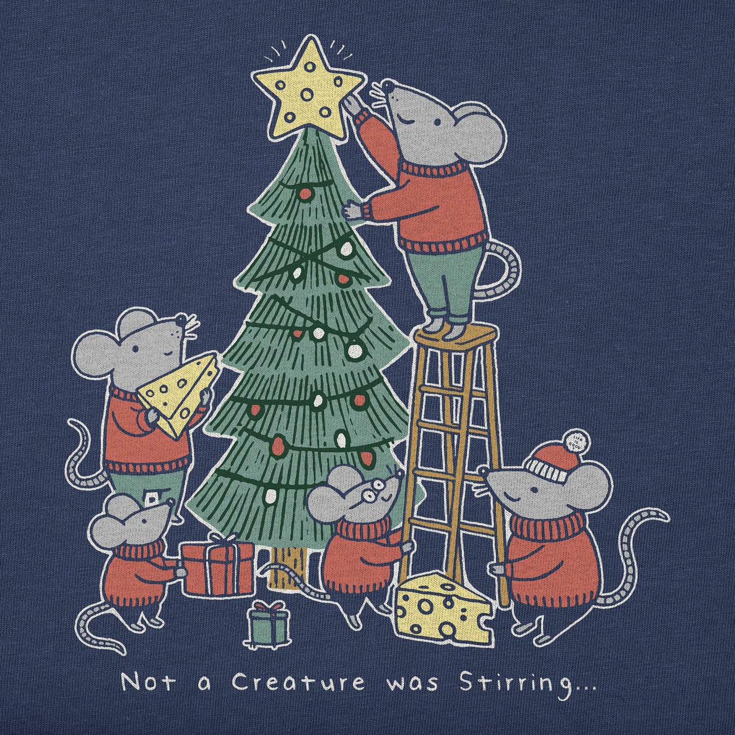 Kids Not a Creature was Stirring Long Sleeve Crusher Tee