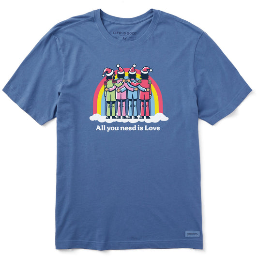 Men's This Christmas, All You Need is Love Short Sleeve Crusher Tee