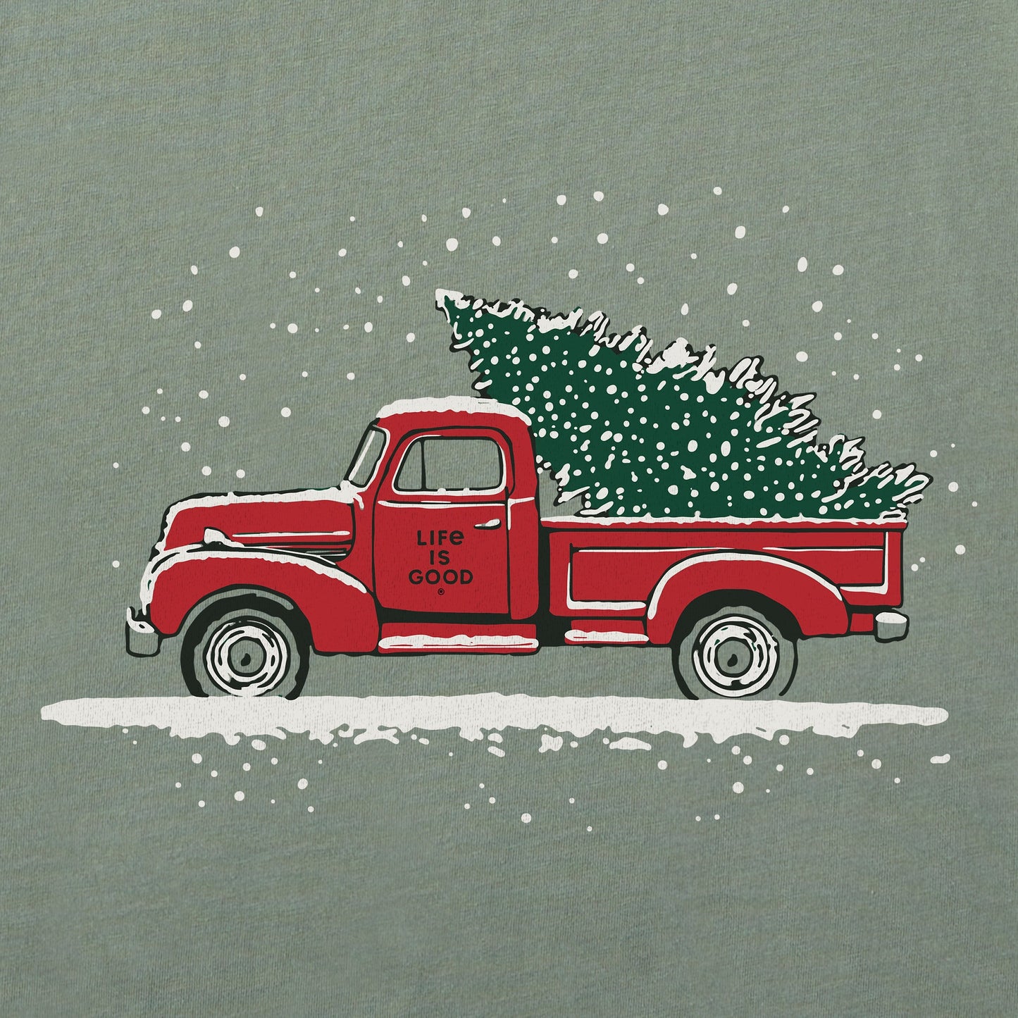 Men's Old Christmas Tree Short Sleeve Crusher Tee