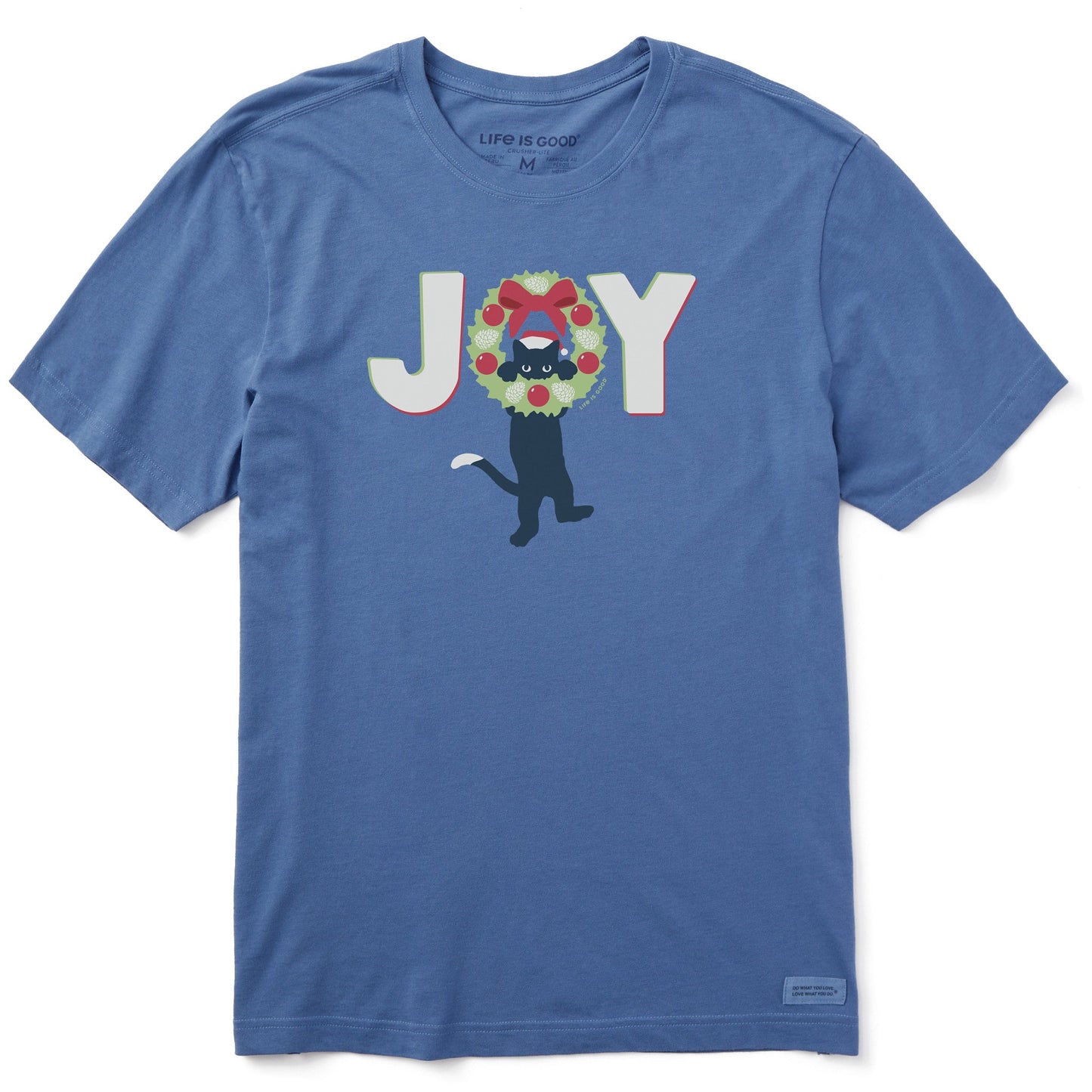 Men's Joy Cat Wreath Short Sleeve Crusher Tee