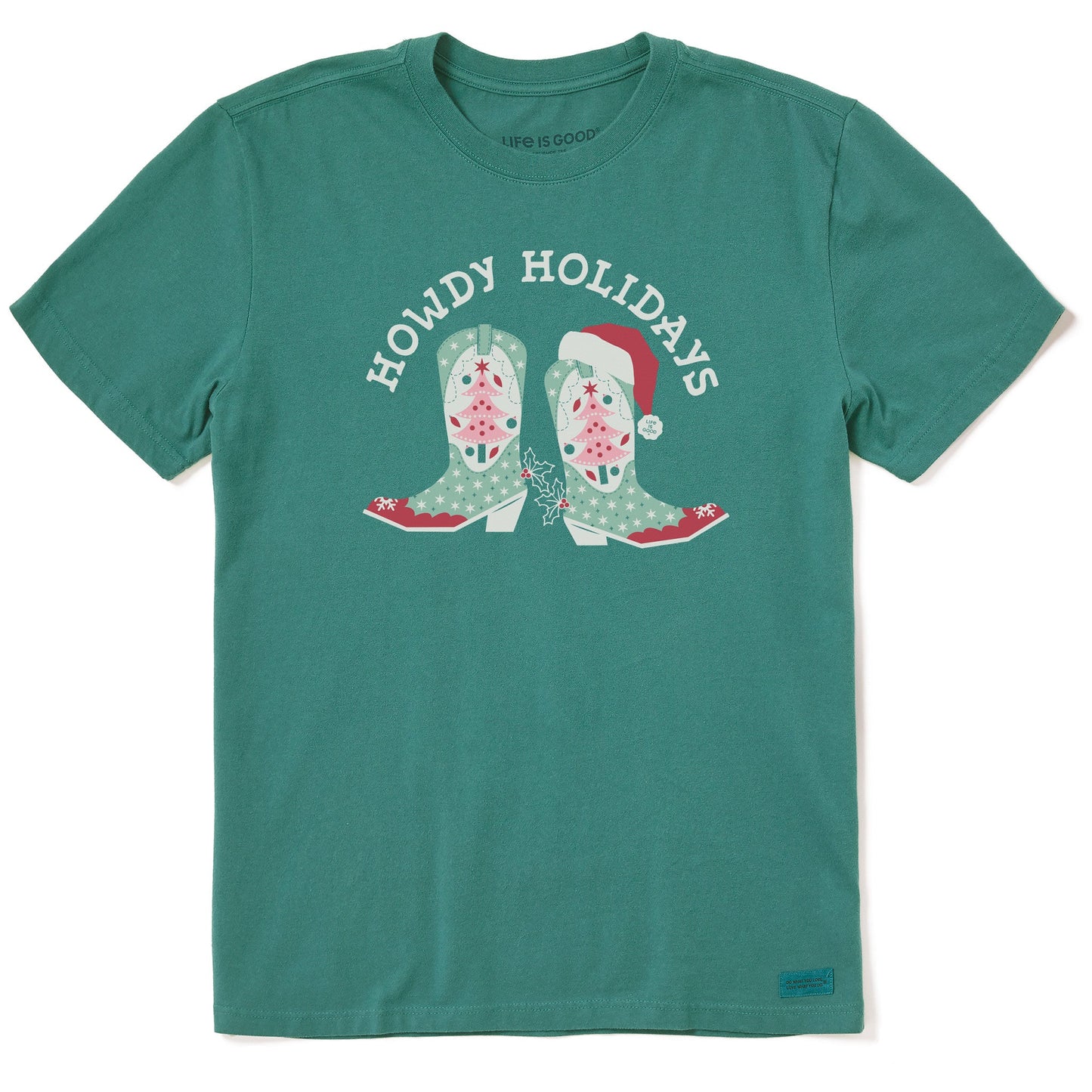Men's Howdy Holidays Boots Short Sleeve Crusher Tee