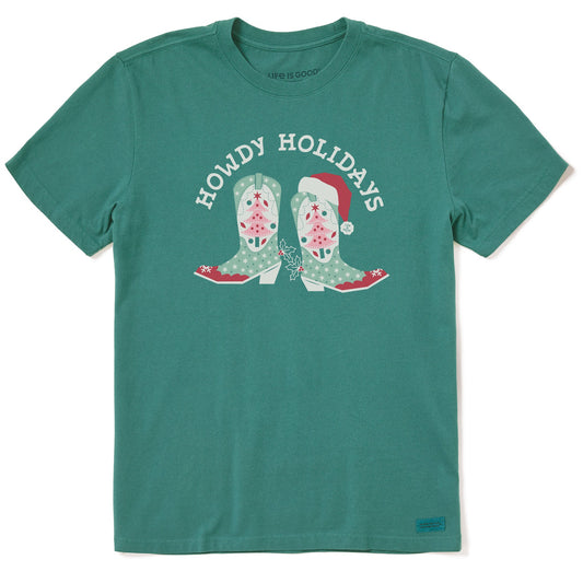Men's Howdy Holidays Boots Short Sleeve Crusher Tee