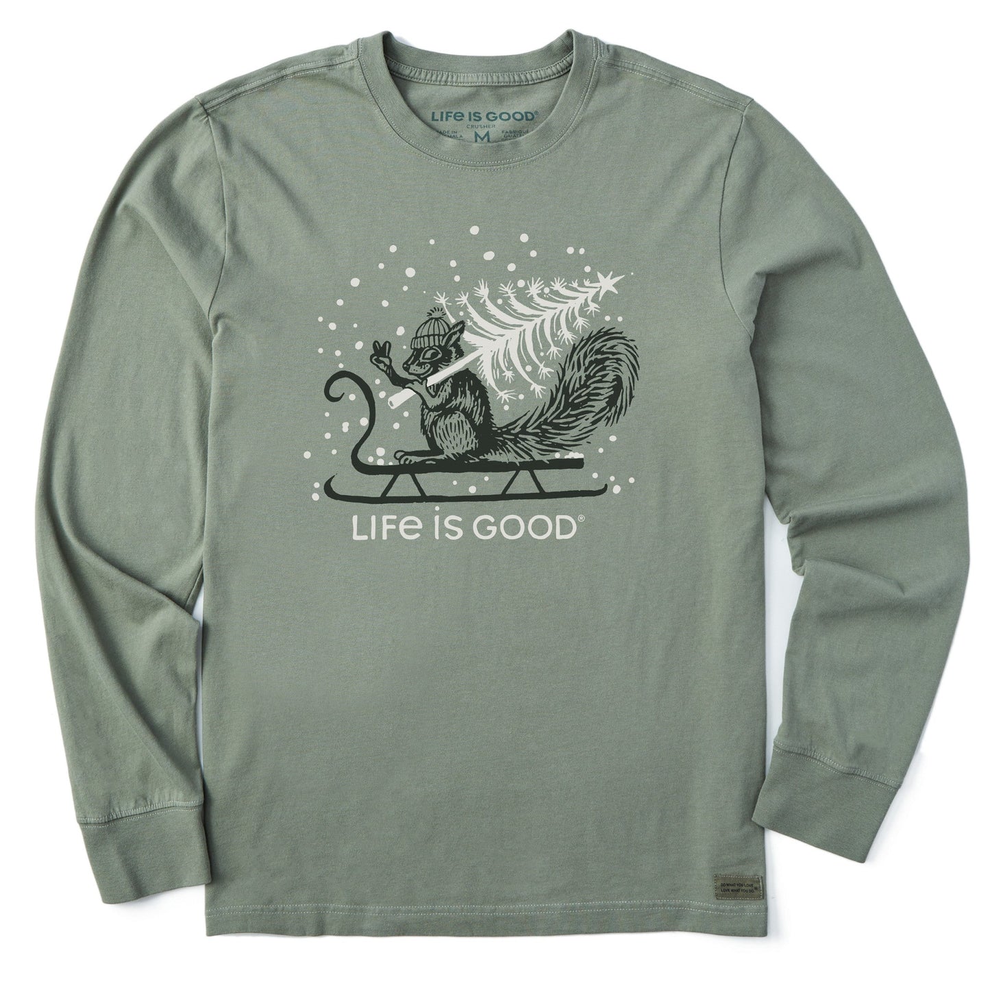 Men's Squirrel Tree Long Sleeve Crusher Tee