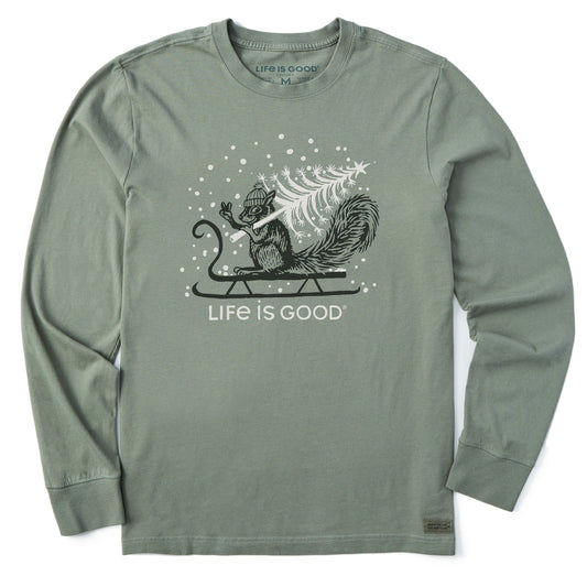 Men's Squirrel Tree Long Sleeve Crusher Tee