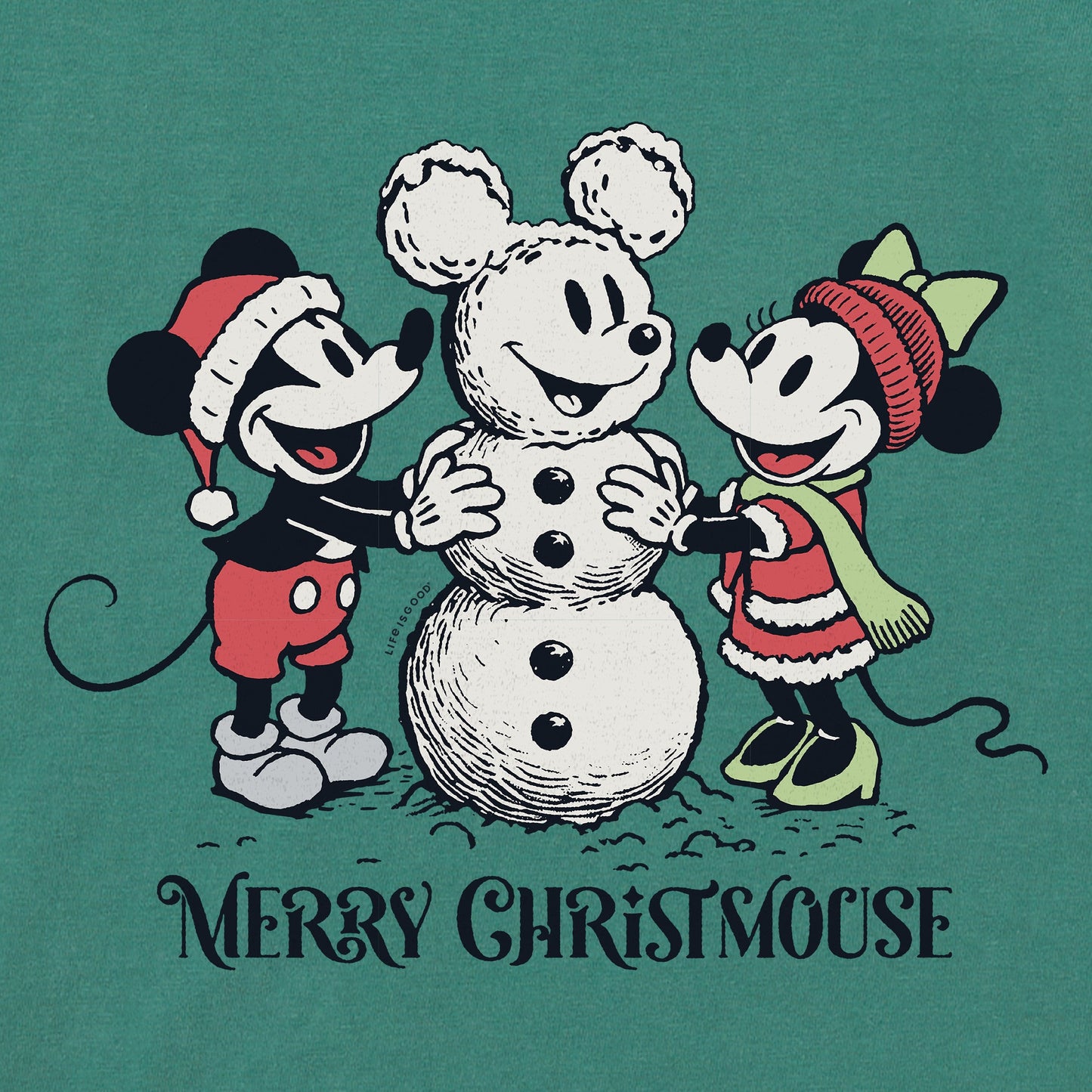 Men's Merry Christmouse Long Sleeve Crusher Tee