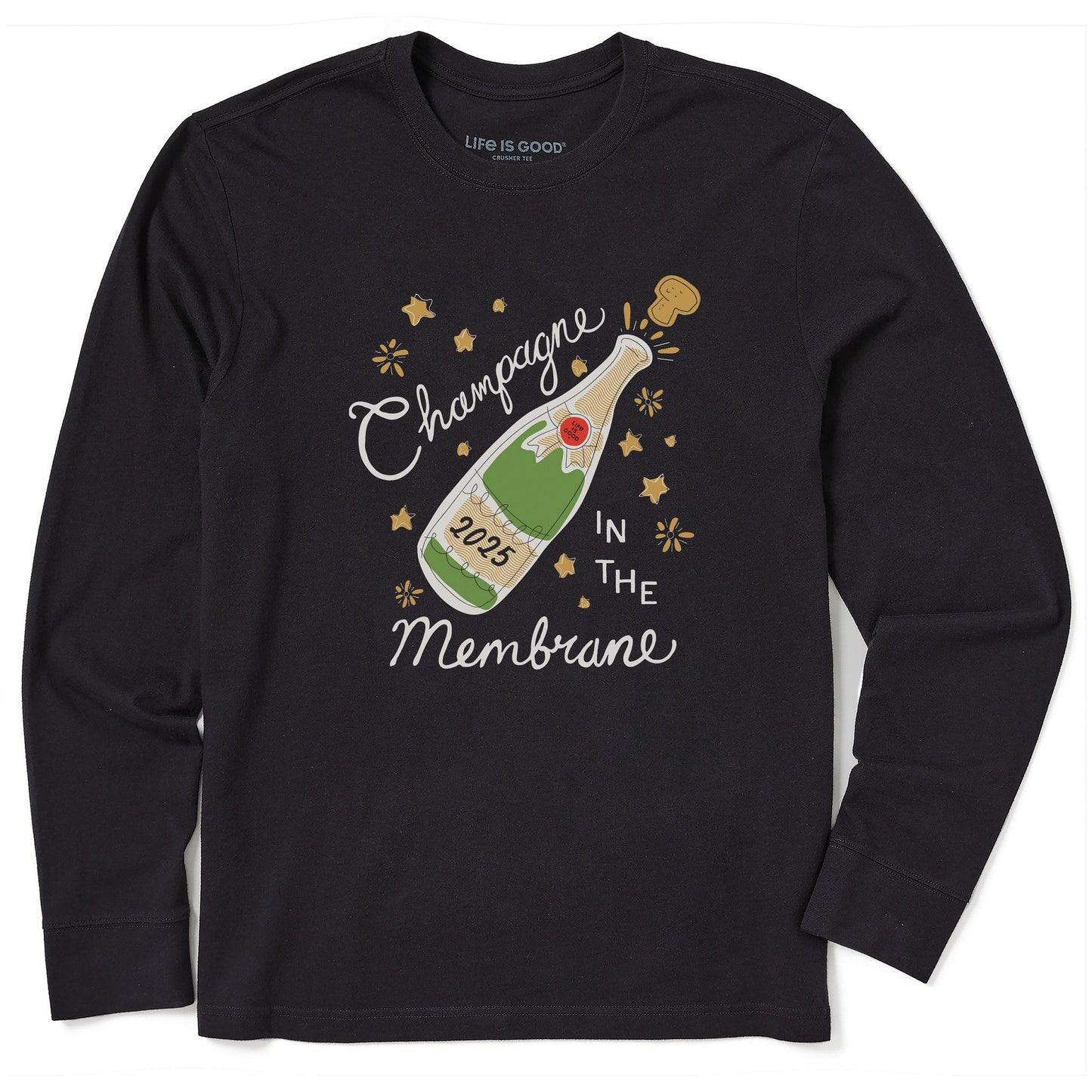 Men's Champagne in the Membrane Long Sleeve Crusher Tee