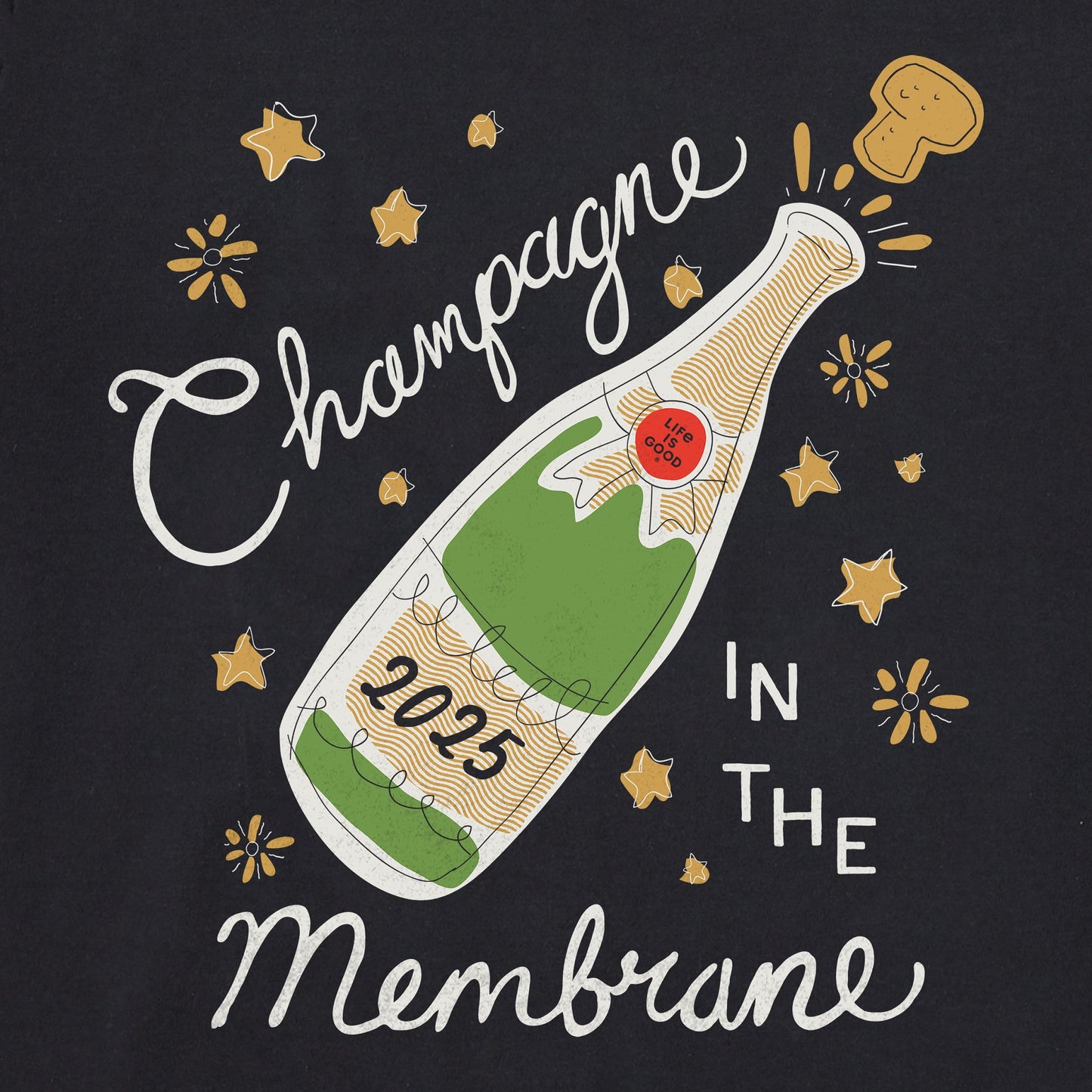 Men's Champagne in the Membrane Long Sleeve Crusher Tee