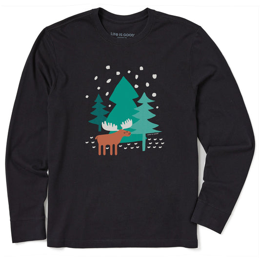 Men's Moose in the Woods Long Sleeve Crusher Tee