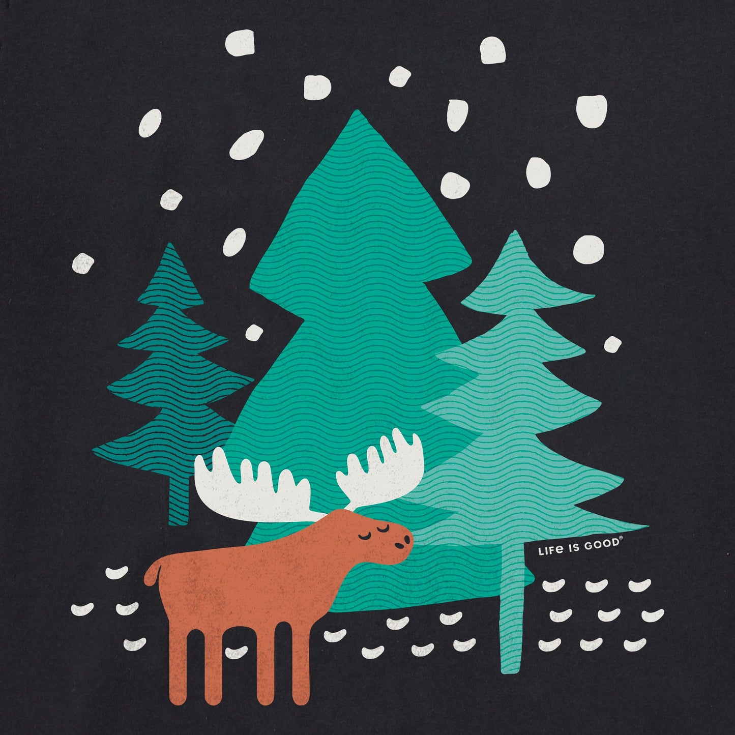 Men's Moose in the Woods Long Sleeve Crusher Tee