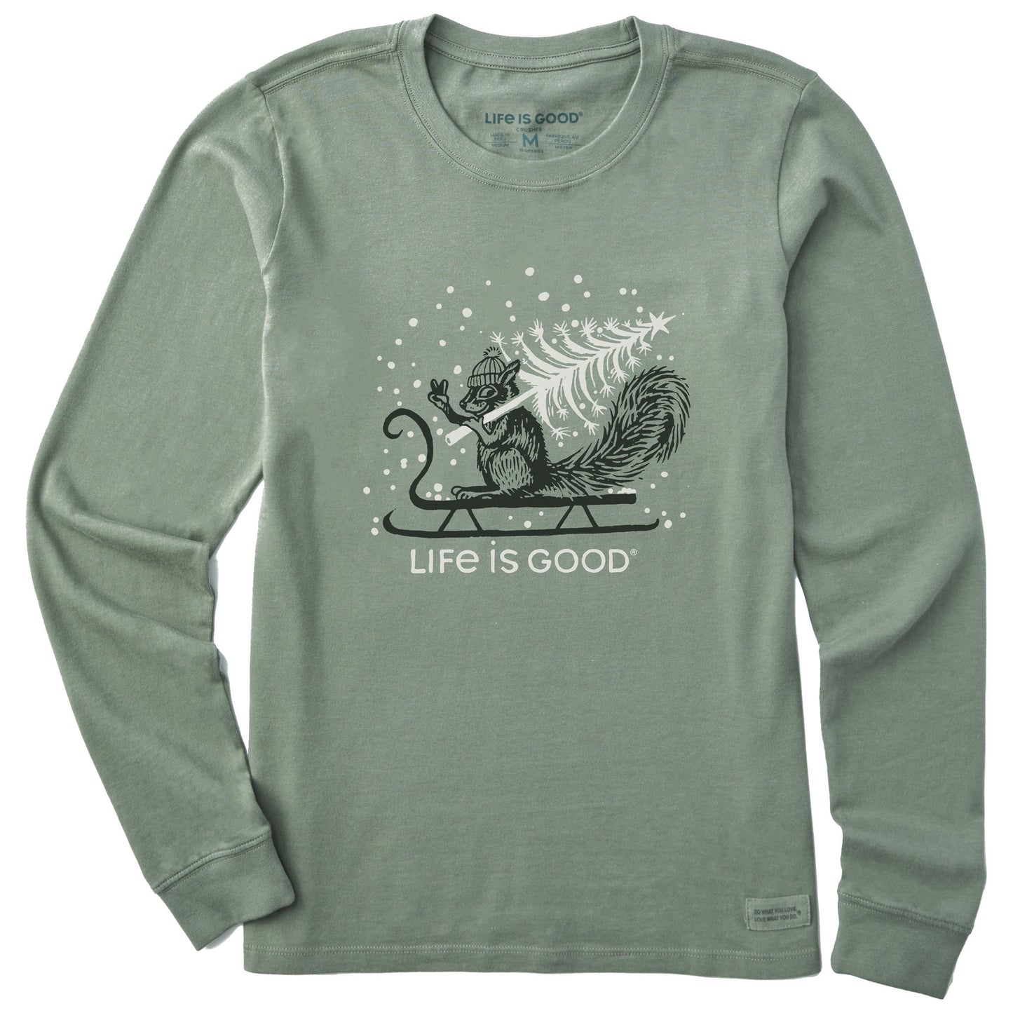 Women's Squirrel Tree Long Sleeve Crusher Tee