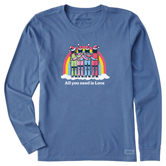 Women's This Christmas, All You Need is Love Long Sleeve Crusher Tee