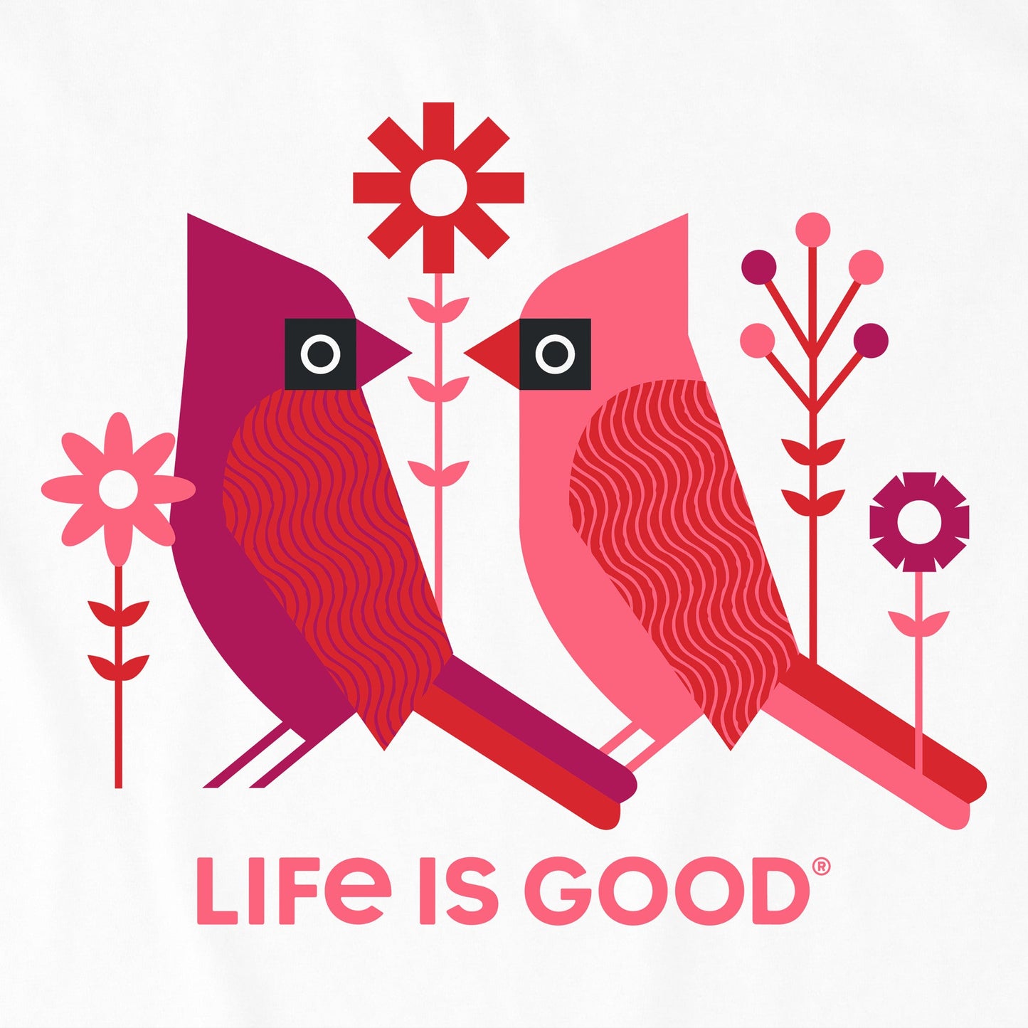 Women's Geometric Cardinals Long Sleeve Crusher Tee