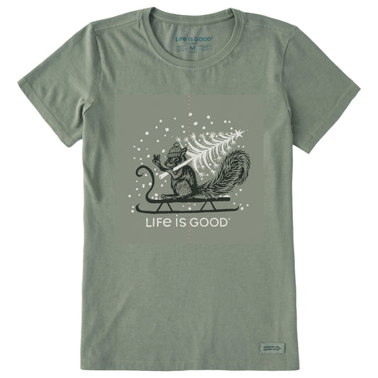 Women's Squirrel Tree Short Sleeve Crusher Tee