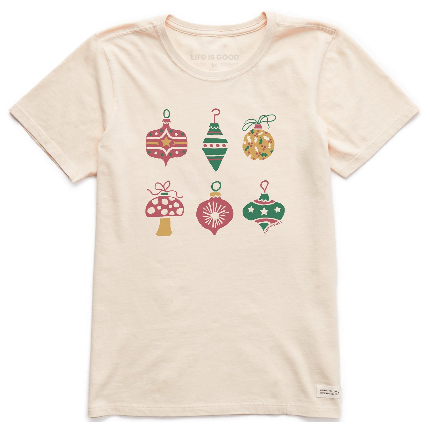 Women's Colorful Ornament Six Pack Short Sleeve Crusher Tee