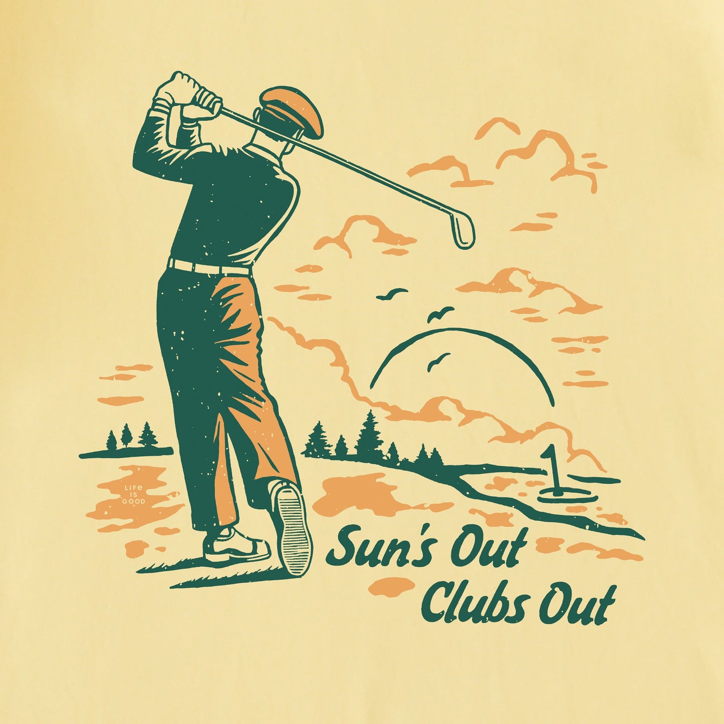 Men's Suns Out Clubs Out Short Sleeve Crusher Tee